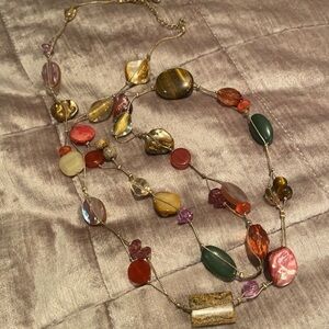 Lia Sophia Gemstone 38” Station Necklace